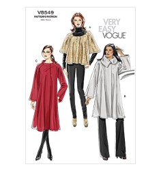 8549 EZ VOGUE TRAPEZE LINED JACKET, COAT PATTERN 6-12 UNCUT
